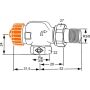 Корпус на термостатичен вентил Eclipse на Heimeier, аксиална форма DN 10, 3/8"