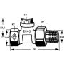 Raccord à vis Regulux Heimeier, passage 3/8"