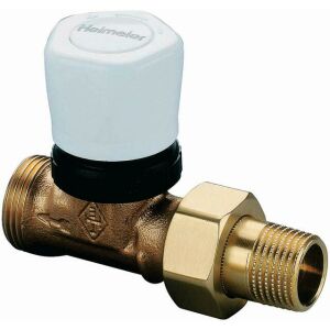 Heimeier flow thermostat valve, 1/2", red bronze with 3/4" manual regulating cap