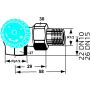 Heimeier Thermostat Ventilunterteil, Rotguss vernickelt, Winkeleck links 1/2"