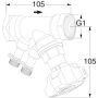 Válvula de regulación de caudal Heimeier STAD, IG, sin adaptador de vaciado, PN 25 DN 25