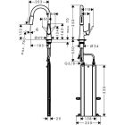 Hansgrohe Talis S Spültischmischer 160, mit sBox, Ausziehbrause chrom