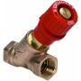 Resideo Kombi-3-Plus, shut-off valve for heating strings, red bronze for flow 16 bar, threaded socket 1 1/4