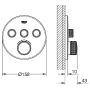 Grohe Grohtherm SmartControl Thermostat mit 3 Absperrventilen (hard graphite)