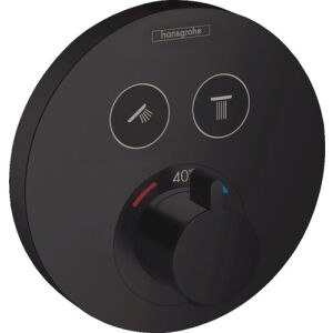 Hansgrohe ShowerSelect S Thermostat Unterputz für 2 Verbraucher (mattschwarz)