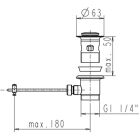 Ideal Standard γενικής χρήσης pop-up απόβλητα, 1 1/4" χρώμιο