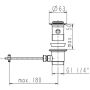 Desagüe universal Ideal Standard, 1 1/4" cromado