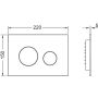 Tece Loop WC-Betätigungsplatte für Zweimengentechnik (weiß)