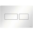 Tece TECEsolid toilet flush plate for dual flush (white...