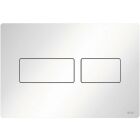 Tece TECEsolid toilet flush plate for dual flush (brushed...