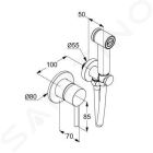 Kludi Bozz bateria podtynkowa z natryskiem bidetowym, z...
