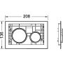 Tece TECEloop operating unit for toilet flush plate (white matt)