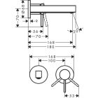 Hansgrohe FINORIS zestaw prefabrykowany do 2-otworowej baterii umywalkowej z wylewką 165 mm, biały matowy