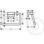 Porte-rouleau Hansgrohe AddStoris, sans couvercle, noir brossé