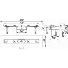 Dallmer odpływ liniowy CERALINE NANO F, DN 50 boczny, BH 68 mm, długość 700 mm