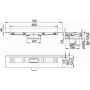 Dallmer Duschrinne CERALINE NANO W, DN 50 seitlich, BH 68mm, Länge 600 mm