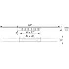 Dallmer CeraFloor drain channel, stainless steel matt, length 800 mm