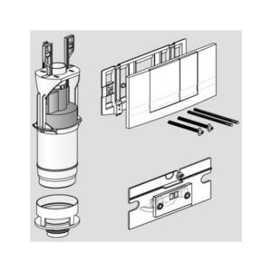 Sanit WC Modernisierungsset mit Betätigungsplatte F 102, weiß