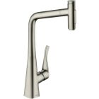 Hansgrohe METRIS SELECT μίξερ νεροχύτη 320, 5, με sBox, pull-out spray, εμφάνιση ανοξείδωτου χάλυβα