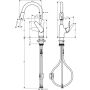 Umývadlová batéria Hansgrohe 180 M42, s výsuvným výtokom, vzhľad nehrdzavejúcej ocele