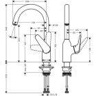 Misturadora de lava-loiça Hansgrohe 220 M42, com...