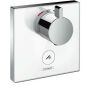 Hansgrohe Fertigmontageset SHOWERSELECT GLAS, Highflow, für Unterputz-Thermostat, 1 Verbraucher, 1 Abgang weiß/chrom 
