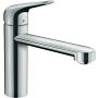 Grifo de fregadero Hansgrohe 120 M42, con caño giratorio cromado