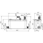 WILO Schmutzwasser-Hebeanlage HiDrainlift 3-37,1x230V