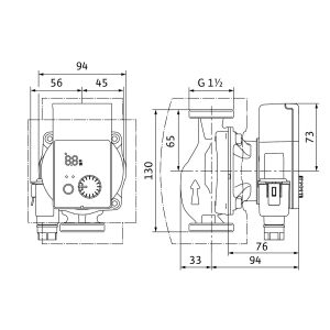 Wilo Nassläufer-Hocheffizienzpumpe Yonos PICO plus 25/1-6-130,G11/2,1x230V