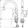 Hansgrohe Spültischmischer VERNIS Shape 260, M35 1jet mattschwarz