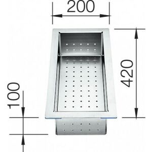 Miska na resztki ze stali nierdzewnej Blanco STEELART 420 x 200 mm