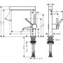 Hansgrohe FINORIS 230 Waschtisch Armatur, mit Ablaufgarnitur, chrom