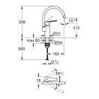 Grohe Start βρύση για νεροχύτη κουζίνας, χρώμιο