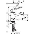 Jednouchwytowa bateria umywalkowa Hansgrohe Novus 70