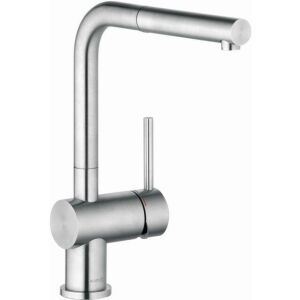 Kludi STEEL sink faucet, with pull-out spout, brushed stainless steel