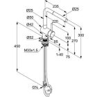 Kludi STEEL Spültisch Armatur, mit herausziehbarer...