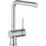 Kludi STEEL sink faucet, with pull-out spout, brushed stainless steel