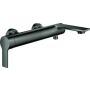 Grohe Allure bathroom tap, exposed pipework, hard graphite