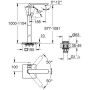 Grohe Allure Waschtisch Armatur, für Bodenmontage, für Waschschüssel