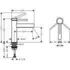 Hansgrohe FINORIS 110 basin mixer, with push-open waste...