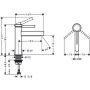 Hansgrohe FINORIS 110 Waschtisch Armatur, mit Push-Open Ablaufgarnitur 1 1/4" mattweiß