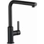 Kludi L-INE S sink faucet, matt black, with pull-out spray