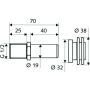 Schell Urinal Zulaufgarnitur, 1/2" für Urinalzulauf von hinten messing