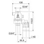 Schlösser Systemtrenner mit Ablauftrichter, 1/2", matt chrom