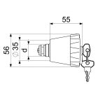 Cerraduras parte superior, con llave, Water Safe,...