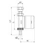 Contador de torneiras Schlösser, com tampa, para água fria, 3/4" x 1/2", incl. taxa de calibração