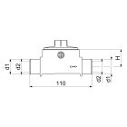 Kilitler Koaksiyel çoklu jet muhafazası 3/4" x 80 mm