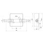 Flush-mounted lockset, combination solder and threaded connection, 15 mm x 1/2"