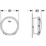 Grohe bath filler/drain/overflow fitting TALENTOFILL, supersteel finish kit