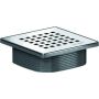 Dallmer üst DallDrain Select Quadra, tasarım ızgarası paslanmaz çelik 150 x150 mm